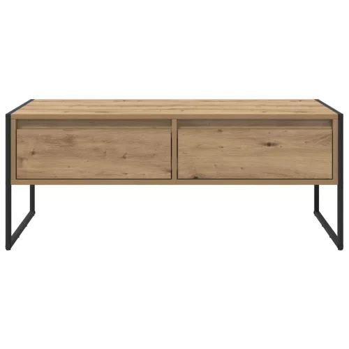  Dohányzóasztal fiókkal Művészi tölgy 100 x 46 x 40 cm Faanyag