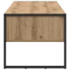  Dohányzóasztal fiókkal Művészi tölgy 100 x 46 x 40 cm Faanyag