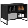  Cipőszekrény tárolóval Fekete tölgy 60 x 35 x 44 cm Faanyag