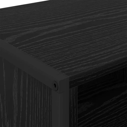  Cipőszekrény tárolóval Fekete tölgy 60 x 35 x 44 cm Faanyag