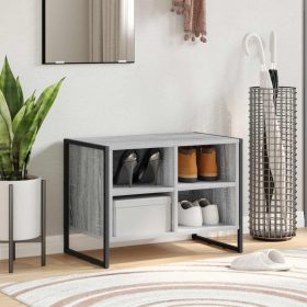    Cipőszekrény tárolóval Szürke Sonoma 60 x 35 x 44 cm Faanyag