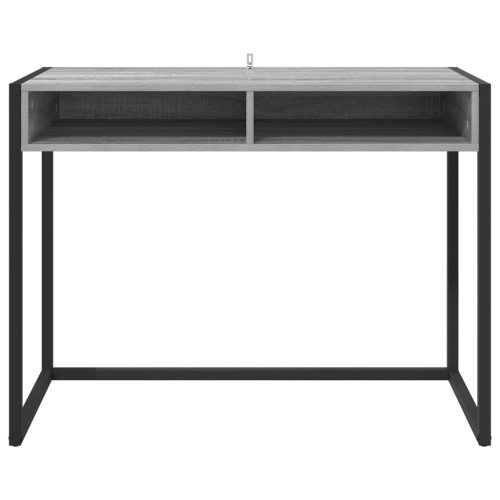  Asztal tárolóval Szürke Sonoma 100 x 50 x 75 cm Faanyag