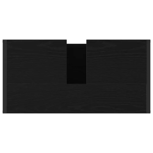  Fürdőszoba Székény ajtóval Fekete tölgy 60 x 30 x 60 cm Faanyag