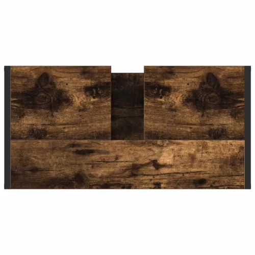  Fürdőszoba Székény ajtóval Füstös tölgy 60 x 30 x 60 cm Faanyag