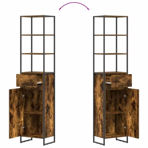  Fürdőszoba Székény Füstös tölgy 40 x 30 x 180 cm Faanyag