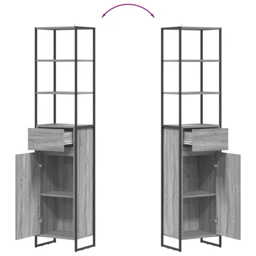  Fürdőszoba Székény Szürke Sonoma 40 x 30 x 180 cm Faanyag