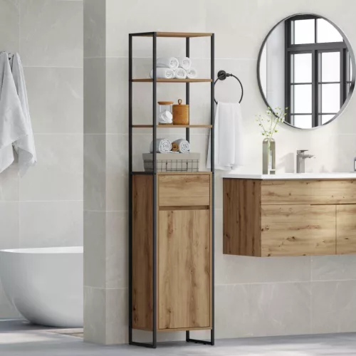  Fürdőszoba Székény Művészi tölgy 40 x 30 x 180 cm Faanyag