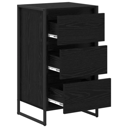  Széf fiókkal Fekete tölgy 42 x 36 x 75.5 cm Faanyag