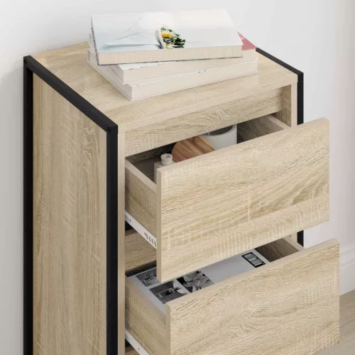  Széf fiókkal Sonoma 42 x 36 x 75.5 cm Faanyag