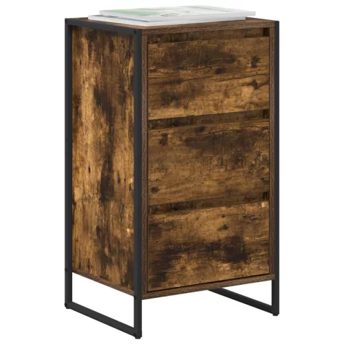  Széf fiókkal Füstös tölgy 42 x 36 x 75.5 cm Faanyag