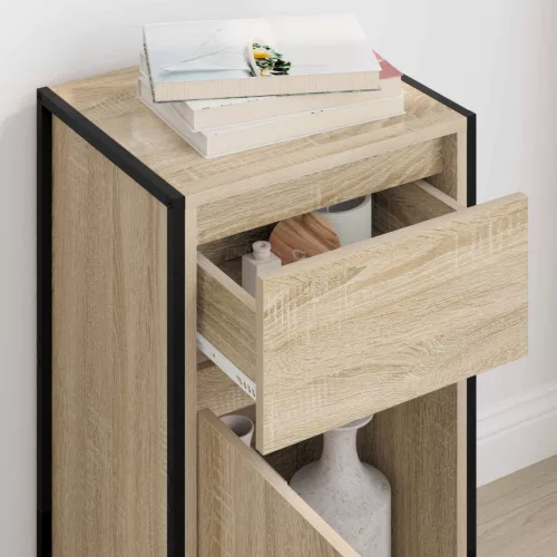  Széf fiókkal Sonoma 81 x 36 x 150.5 cm Faanyag