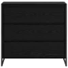  Széf fiókkal Fekete tölgy 79 x 36 x 75.5 cm Faanyag