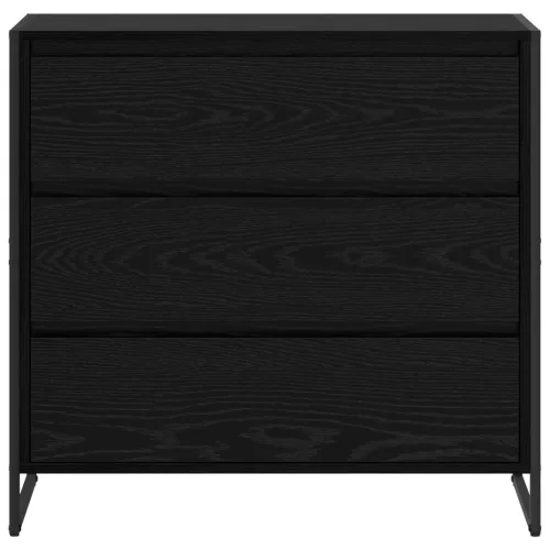  Széf fiókkal Fekete tölgy 79 x 36 x 75.5 cm Faanyag