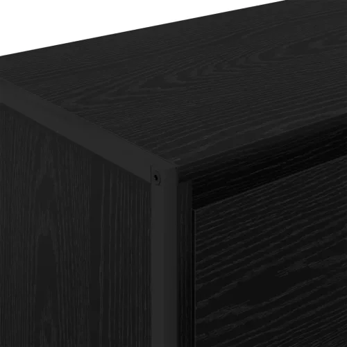  Széf fiókkal Fekete tölgy 79 x 36 x 75.5 cm Faanyag