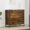  Széf fiókkal Füstös tölgy 79 x 36 x 75.5 cm Faanyag