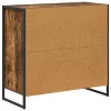  Széf fiókkal Füstös tölgy 79 x 36 x 75.5 cm Faanyag