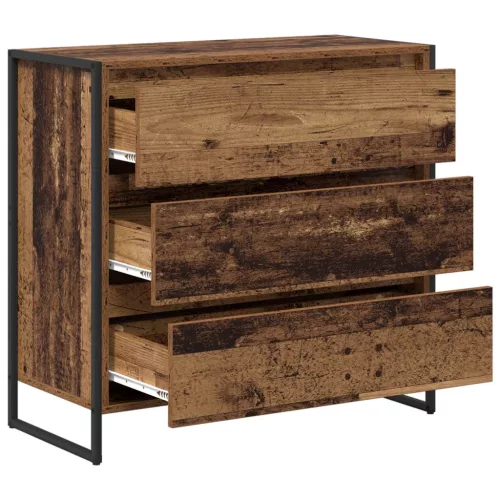  Széf fiókkal Öreg fa 79 x 36 x 75.5 cm Faanyag