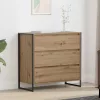  Széf fiókkal Művészi tölgy 79 x 36 x 75.5 cm Faanyag