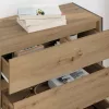  Széf fiókkal Művészi tölgy 79 x 36 x 75.5 cm Faanyag