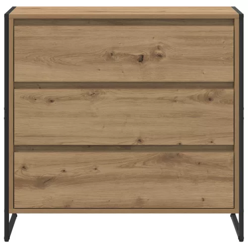  Széf fiókkal Művészi tölgy 79 x 36 x 75.5 cm Faanyag