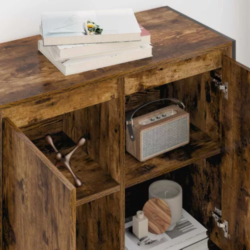  Oldalsó szekrény Füstös tölgy 79 x 36 x 75 cm Faanyag