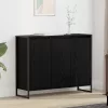  Oldalsó szekrény Fekete tölgy 96,5 x 30 x 75 cm Faanyag