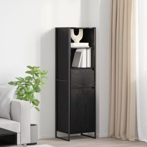 Könyvespolc fiókkal Fekete tölgy 43 x 36 x 150,5 cm Faanyag