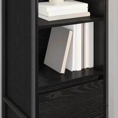  Könyvespolc fiókkal Fekete tölgy 43 x 36 x 150,5 cm Faanyag