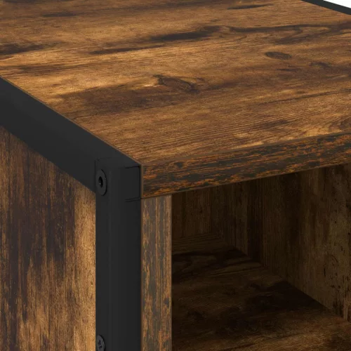  Éjjeli asztal 2 pcs Füstös Tölgy 39.5 x 30 x 50 cm Faanyag