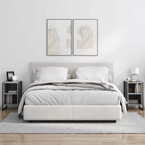  Éjjeli asztal 2 pcs Szürke Sonoma 39.5 x 30 x 50 cm Faanyag