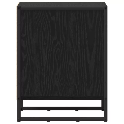  Éjjeli asztal 2 pcs Fekete tölgy 39,5 x 30 x 50 cm Faanyag