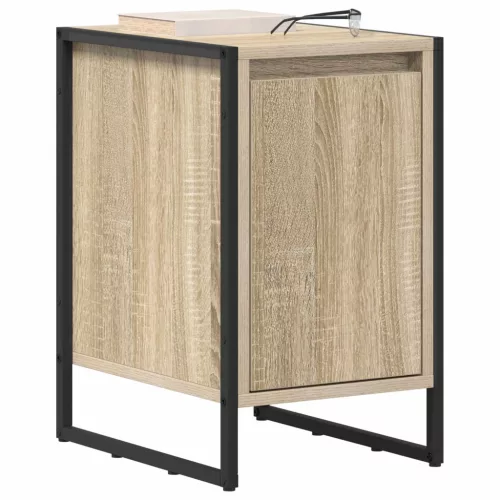  Éjjeli asztal 2 pcs Sonoma 39,5 x 30 x 50 cm Faanyag
