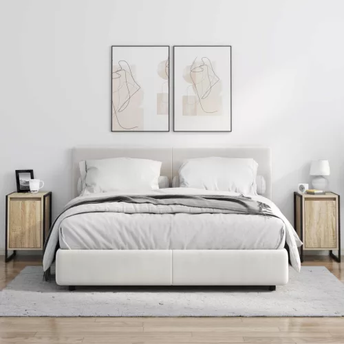  Éjjeli asztal 2 pcs Sonoma 39,5 x 30 x 50 cm Faanyag