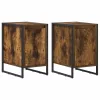  Éjjeli asztal 2 pcs Füstös tölgy 39,5 x 30 x 50 cm Faanyag