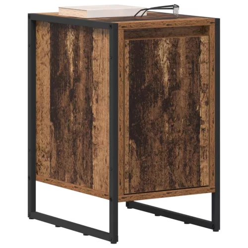  Éjjeli asztal 2 pcs Öreg fa 39,5 x 30 x 50 cm Faanyag