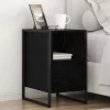  Éjjeli asztal 2 pcs Fekete tölgy 39,5 x 30 x 50 cm Faanyag