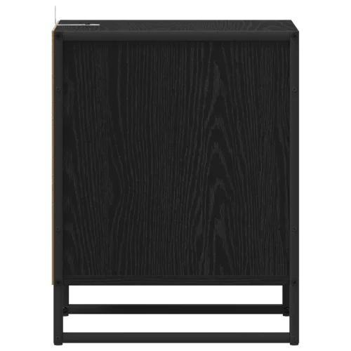  Éjjeli asztal 2 pcs Fekete tölgy 39,5 x 30 x 50 cm Faanyag