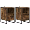  Éjjeli asztal 2 pcs Füstös tölgy 39,5 x 30 x 50 cm Faanyag