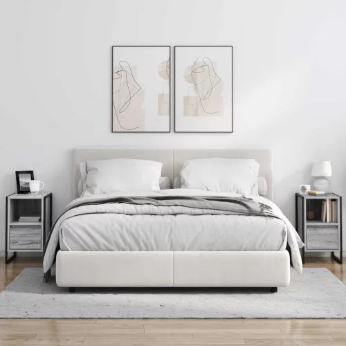  Éjjeli asztal 2 pcs Szürke Sonoma 39,5 x 30 x 50 cm Faanyag