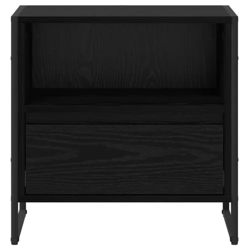  Éjjeli asztal fiókkal Fekete tölgy 50 x 39,5 x 50 cm Faanyag