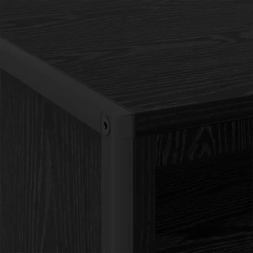  Éjjeli asztal 2 pcs Fekete tölgy 50 x 39,5 x 50 cm Faanyag