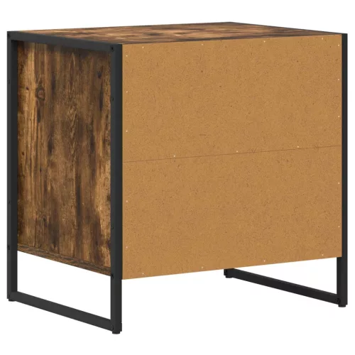  Éjjeli asztal 2 pcs Füstös tölgy 50 x 39,5 x 50 cm Faanyag