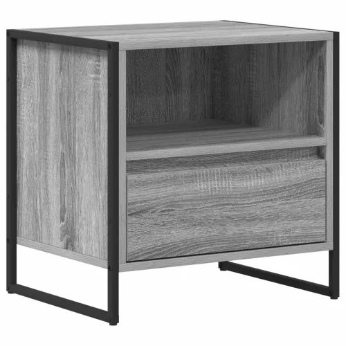 Éjjeli asztal fiókkal Szürke Sonoma 50 x 39,5 x 50 cm Faanyag