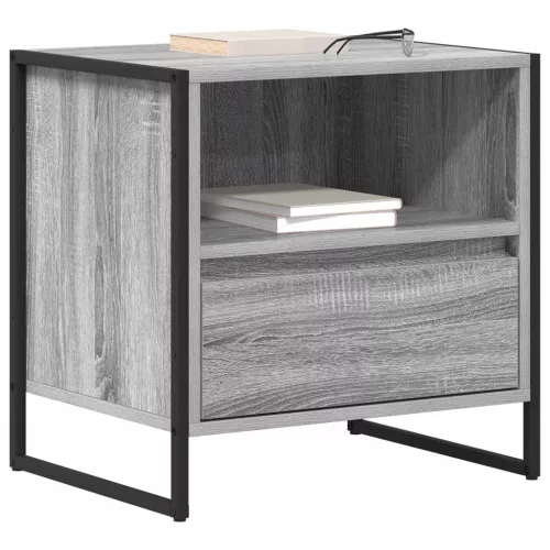  Éjjeli asztal 2 pcs Szürke Sonoma 50 x 39,5 x 50 cm Faanyag