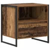  Éjjeli asztal fiókkal 2 pcs Öreg fa 50 x 39,5 x 50 cm Faanyag