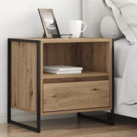    Éjjeli asztal fiókkal Művészi tölgy 50 x 39,5 x 50 cm Faanyag