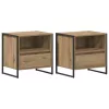  Éjjeli asztal 2 pcs Művészi tölgy 50 x 39,5 x 50 cm Faanyag