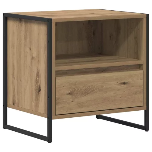 Éjjeli asztal 2 pcs Művészi tölgy 50 x 39,5 x 50 cm Faanyag