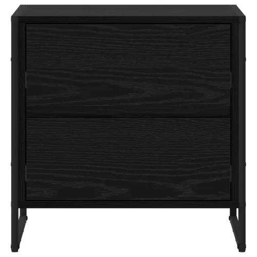  Éjjeli asztal fiókkal Fekete tölgy 50 x 39.5 x 50 cm Faanyag