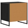  Éjjeli asztal fiókkal Fekete tölgy 50 x 39.5 x 50 cm Faanyag